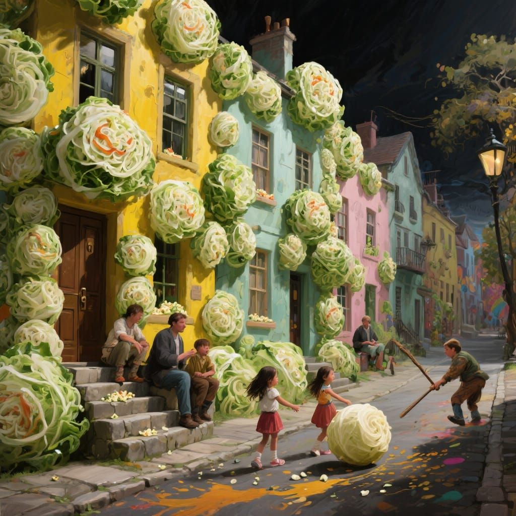 Coleslaw City: A Hyperrealistic Fantasy Scene