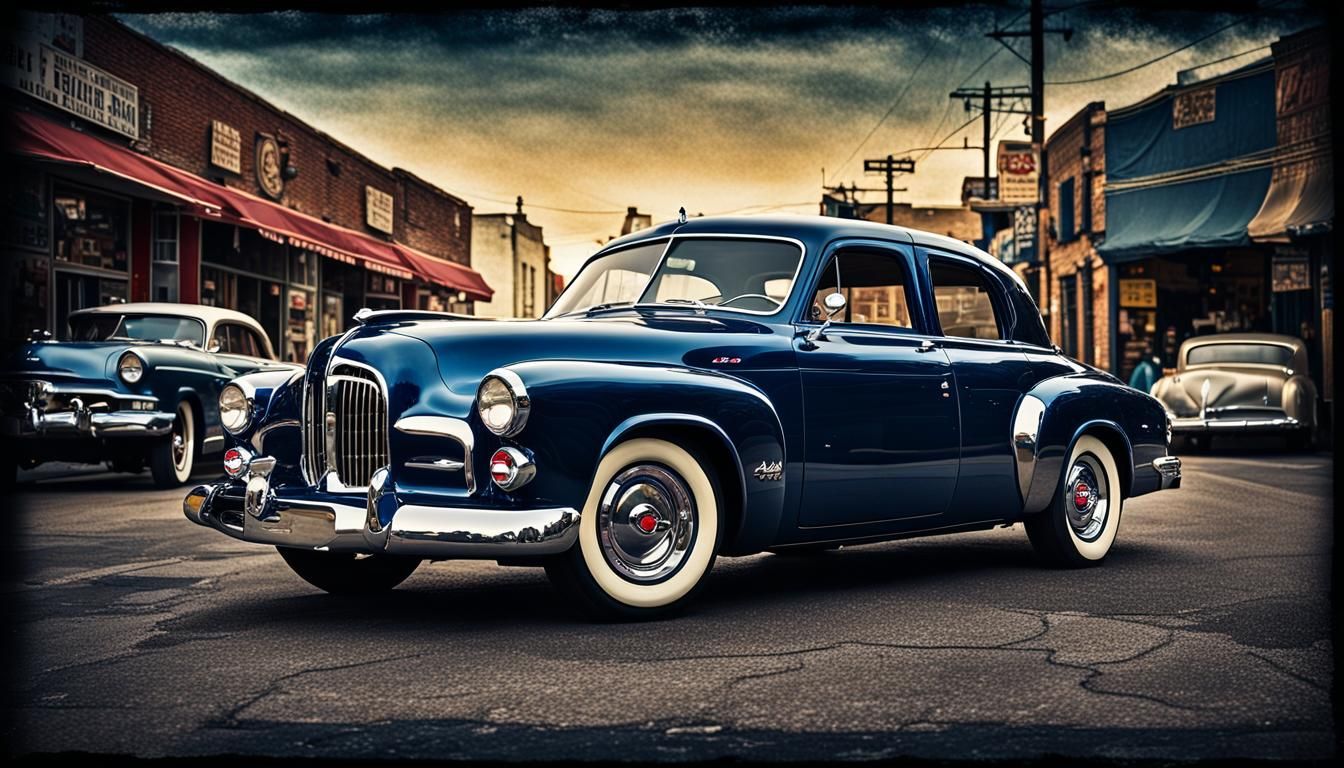 1953 Studebaker Silver Hawk in Street Scene