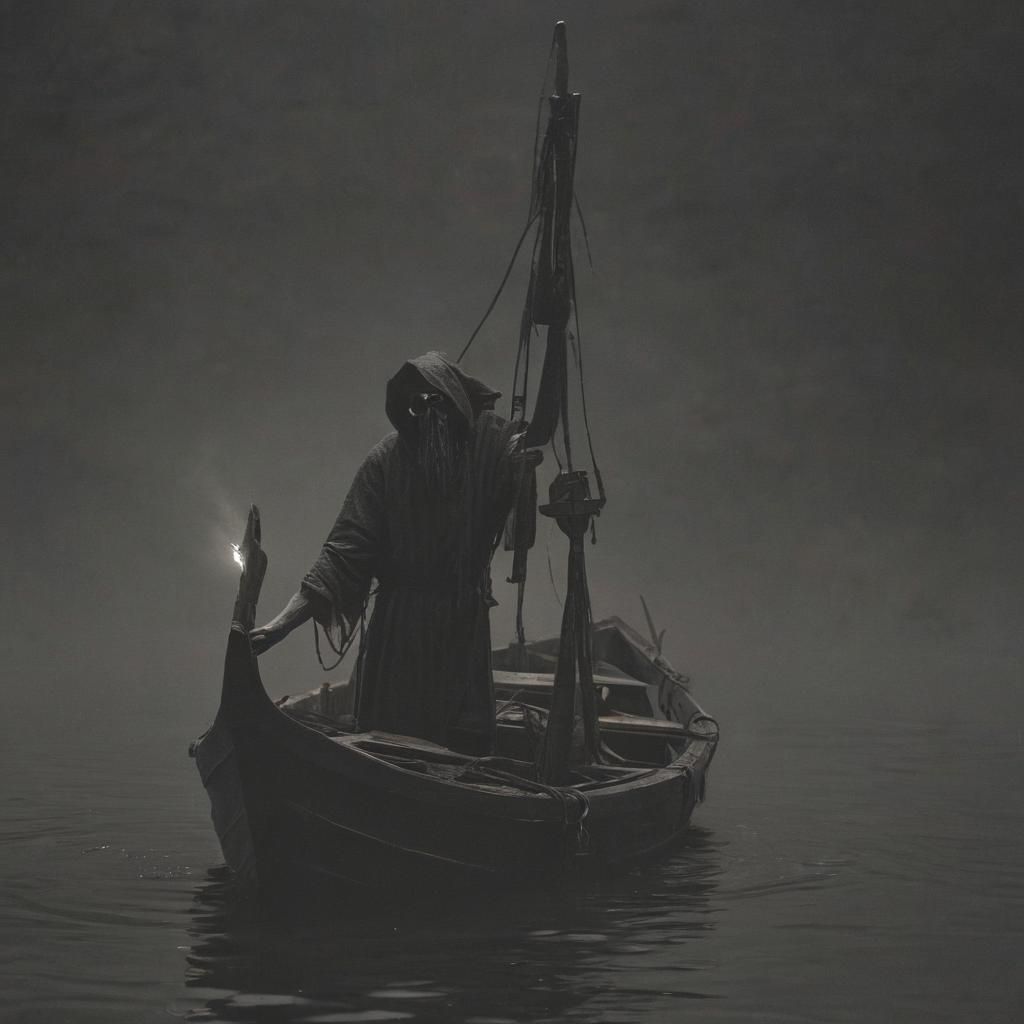 Charon Ferrying Souls Across the River Styx