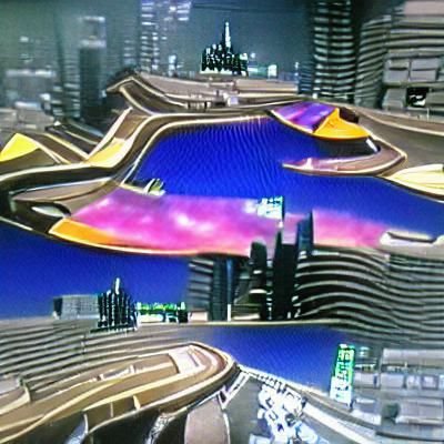 Futuristic Race Through Mute City Skyline