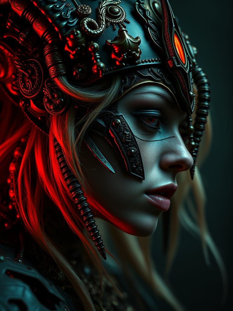 Arachnid Goddess of Doom in Giger-Inspired Photorealism