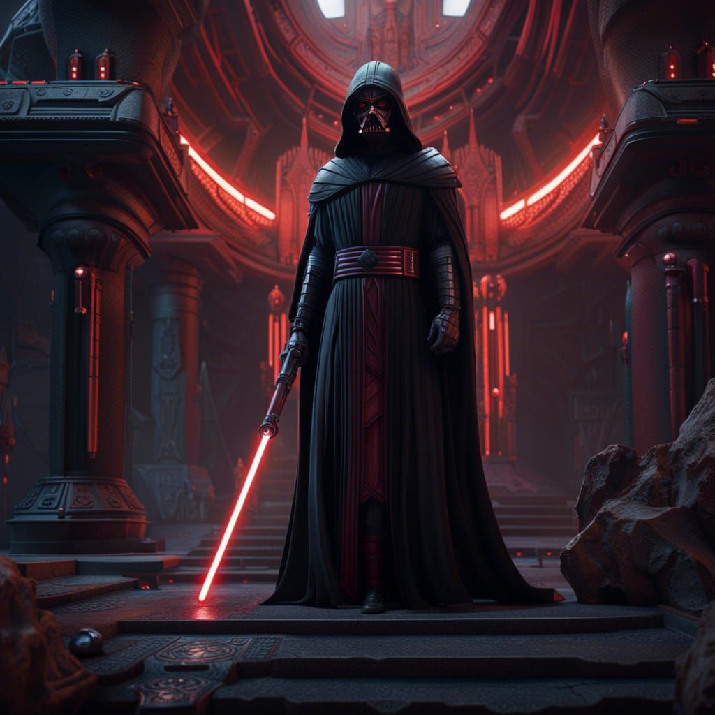 Sith Lord in Detailed Matte Painting Style