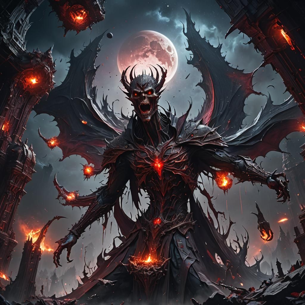 Detailed Vampire in Space Concept Art