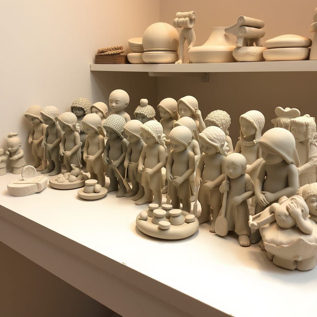 Tortured Clay Vessel in Despair