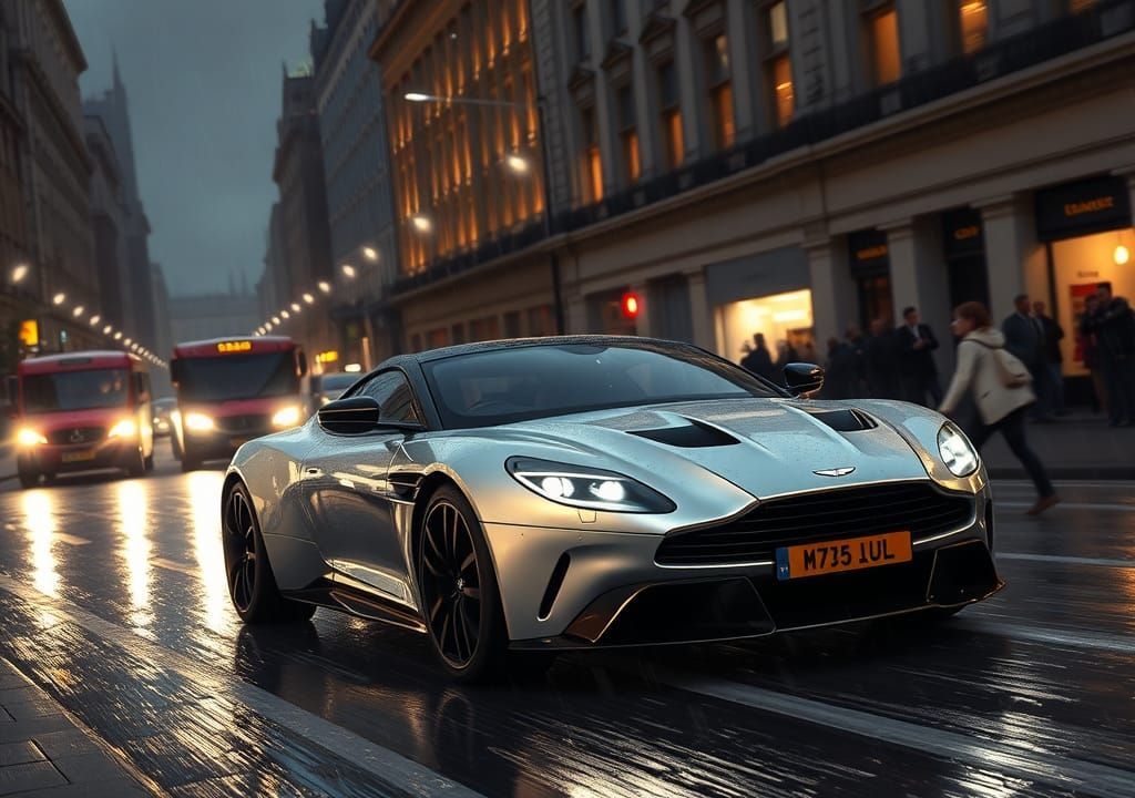 Aston Martin in London, Comic Book Style