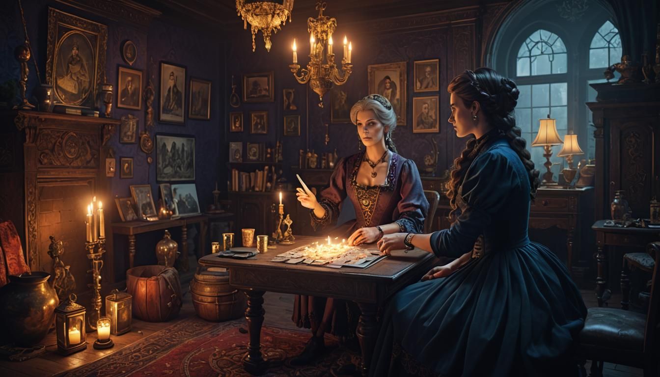 Gypsy Tarot Reading in Elegant Retro Style