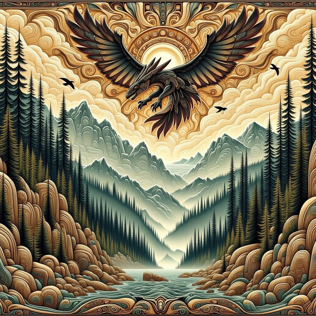 Dragon Descends on Shattered Peaks