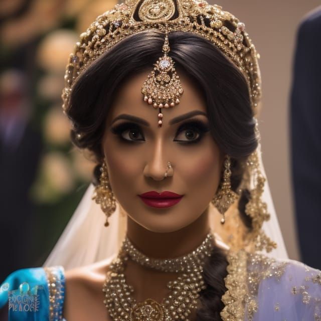 Bride Face: Detailed Matte Painting in Fantasy Style