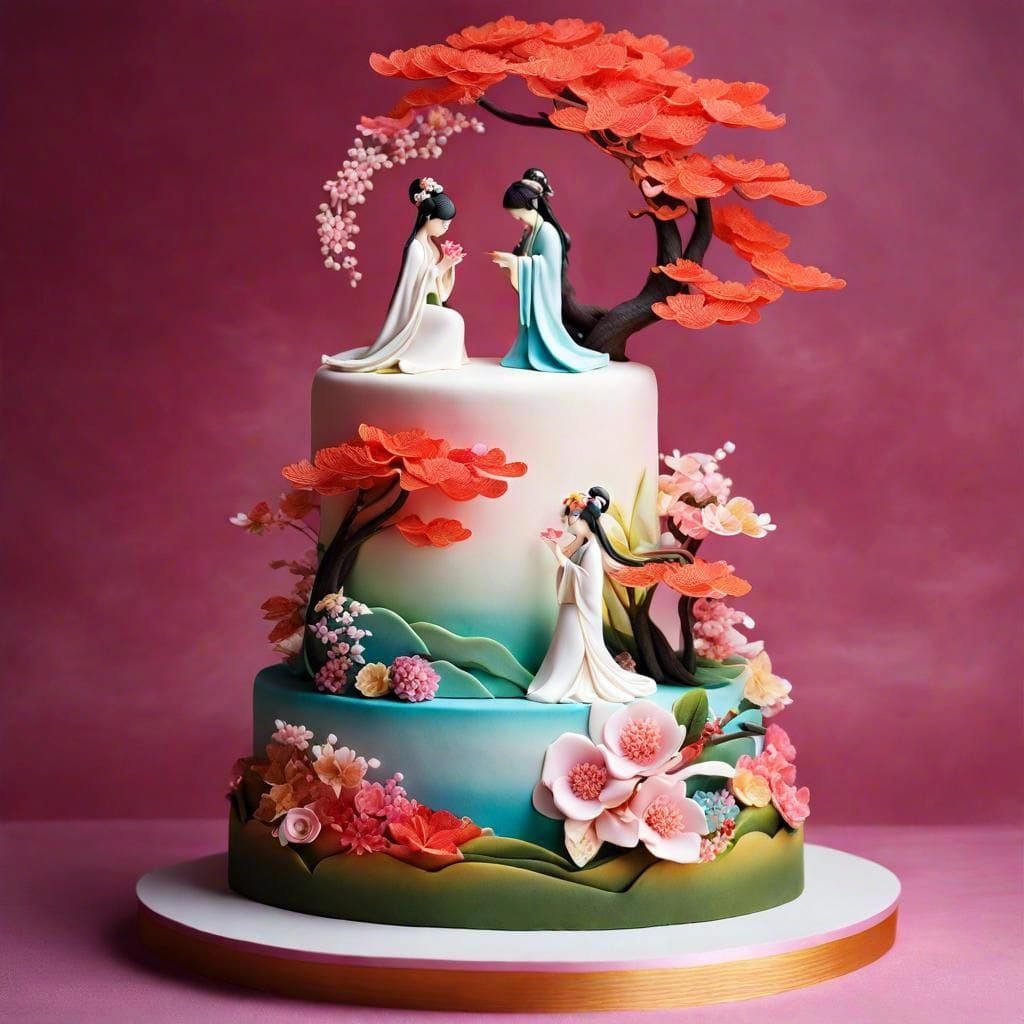 Japanese man 🤵🏻+👰🏻‍♀️ woman wedding cake🤵🏻👰🏻‍♀️👘🍰