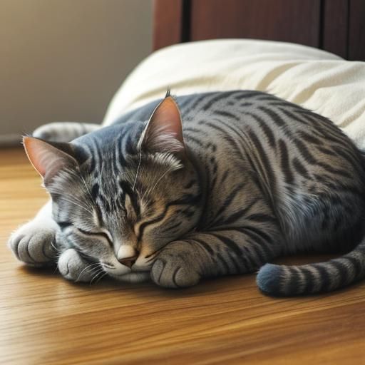 Sleeping Cat Generated by AI