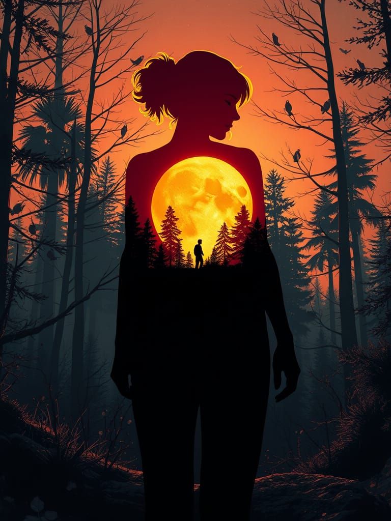 Bubble Silhouette in Surreal Underground Comix Collage