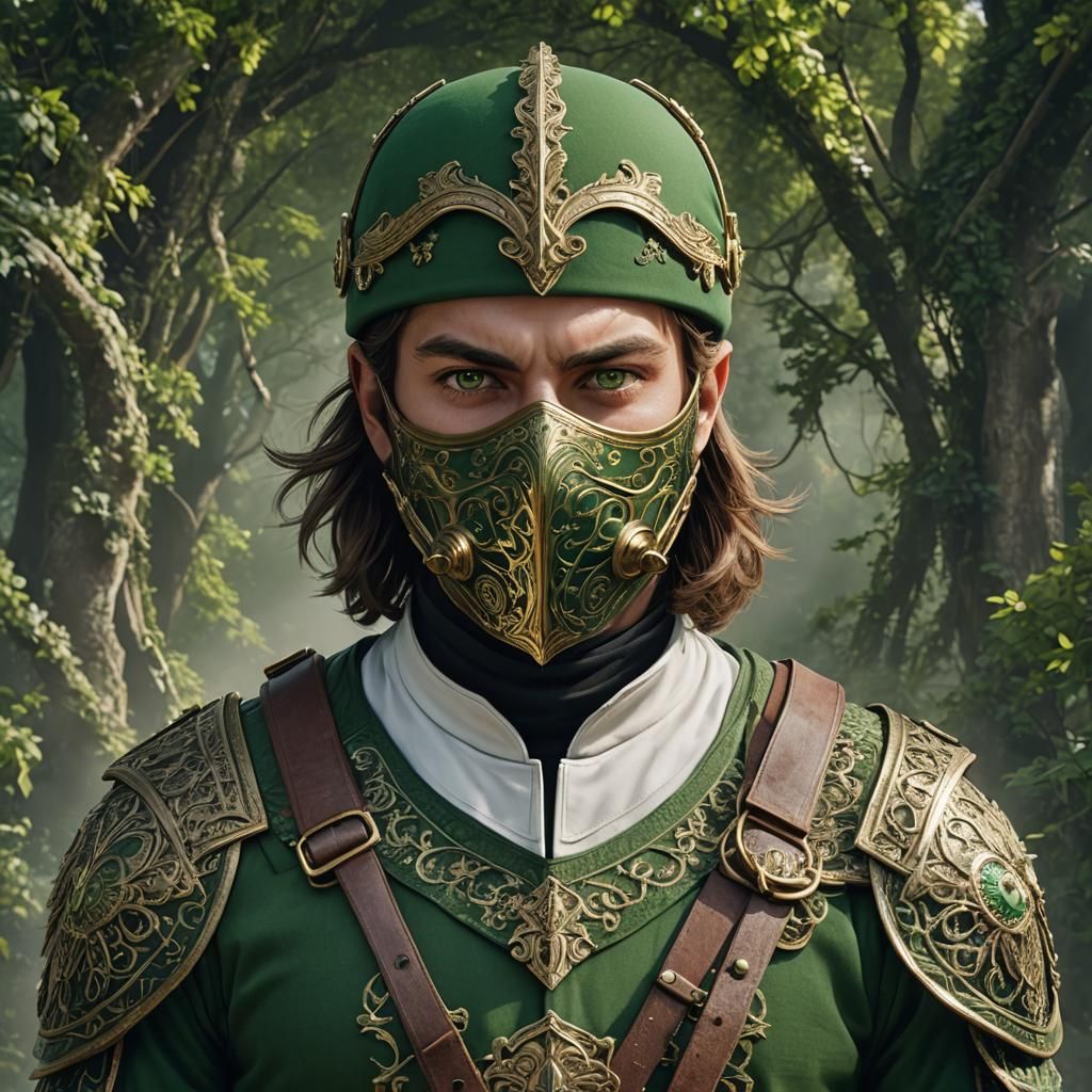 Masked Bandit Portrait in Detailed Matte Painting
