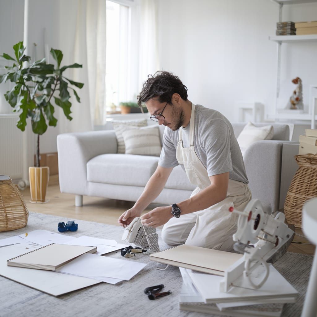 Minimalist IKEA Assembly Instructions Diagram