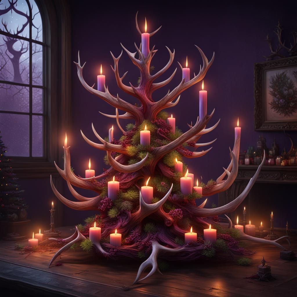 Dark Fantasy Christmas Tree Antler Masterpiece