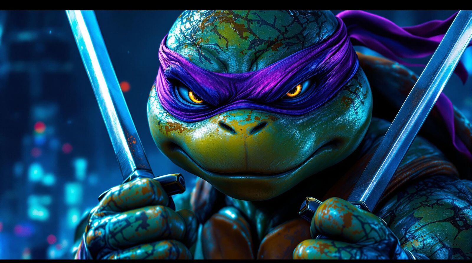 Mysterious Ninja Turtle in Midnight Hues