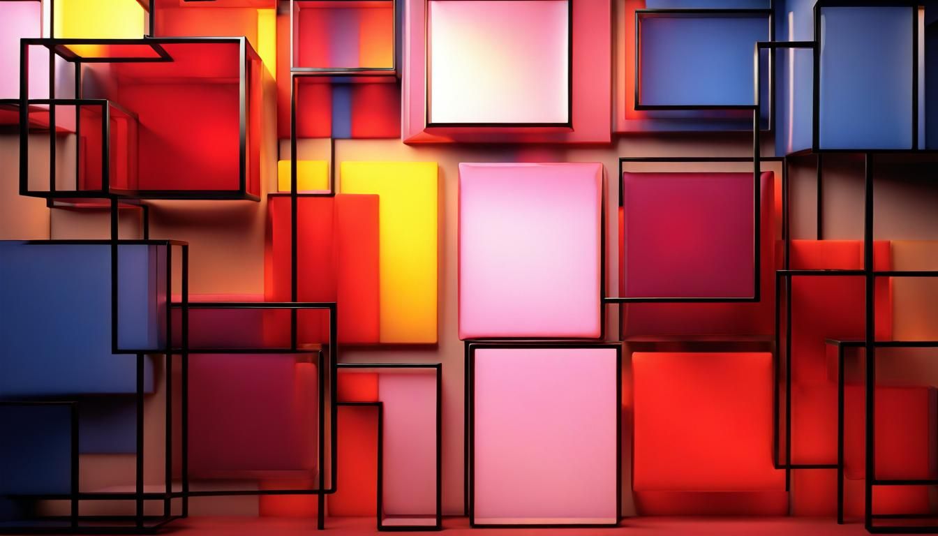 Abstract Pop Art with Mondrian and Rothko Influences