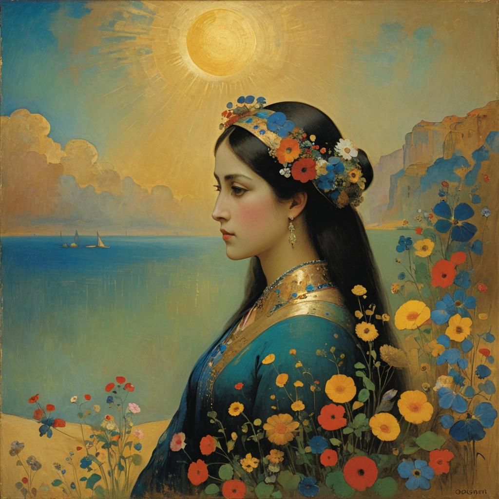 Dreamlike Vision in Odilon Redon Style
