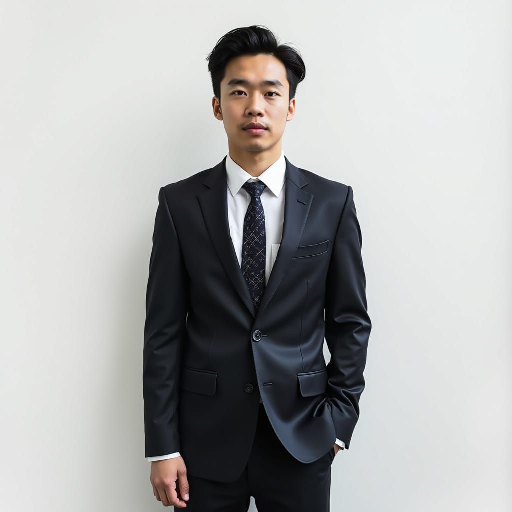 Young Man in Formal Suit Portrait