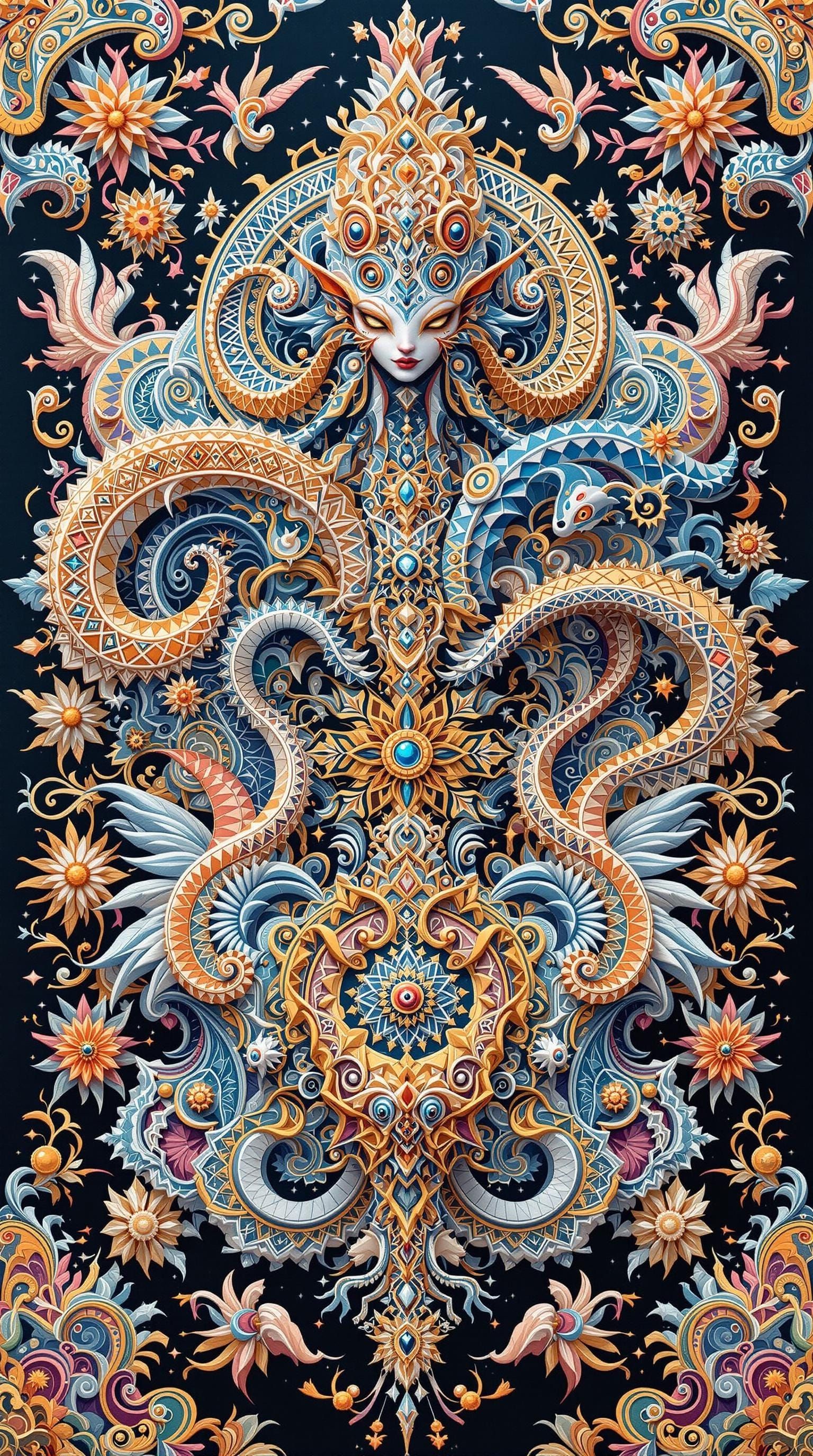 Abraxas and Quetzalcoatl in Hyperbolic Geometry