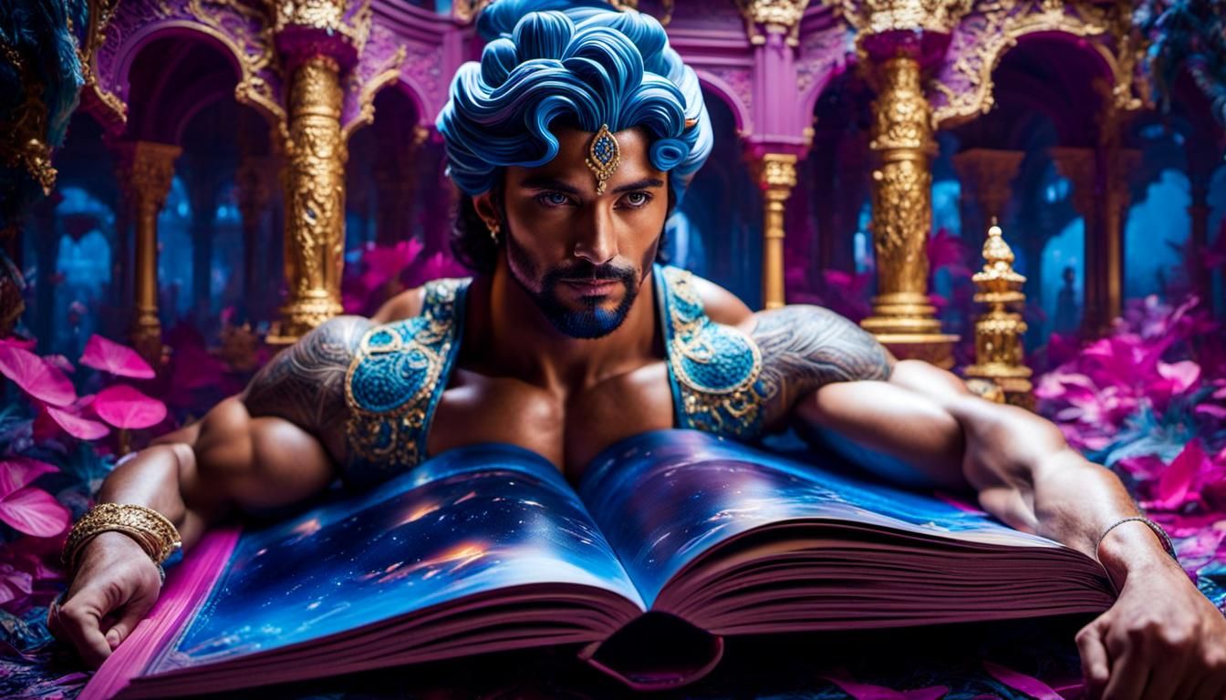 Magical Pop-Up Book Palace with Aladdin and Genie