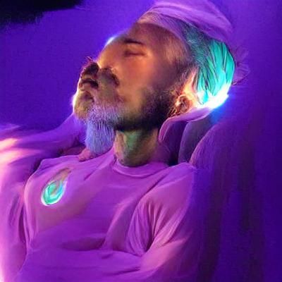 Meditating Man's Aura Changes Color