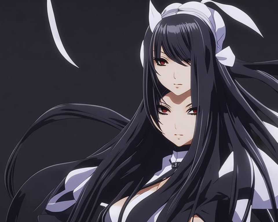 Goth Anime Girl Close-Up in Makoto Shinkai Style