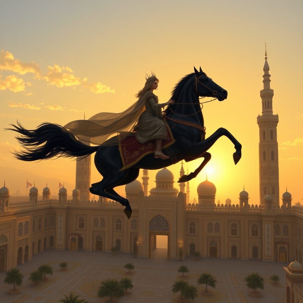 Royal Arabian Princess soars over Majestic Golden Palace