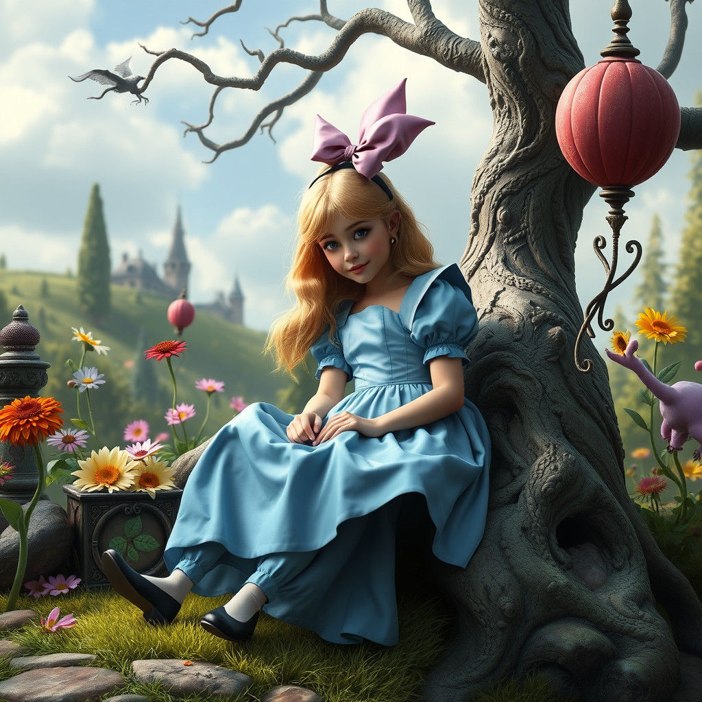 Realistic Alice in Wonderland Image