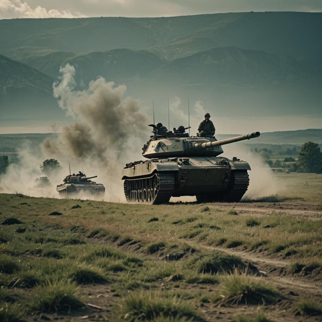 Cinematic Tank in Dramatic Lighting