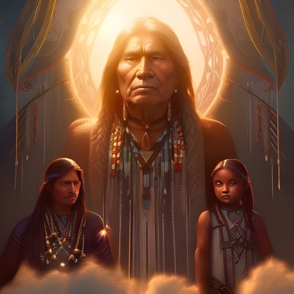 Native American Elder Teaches Grandchildren Tracking, Digita...