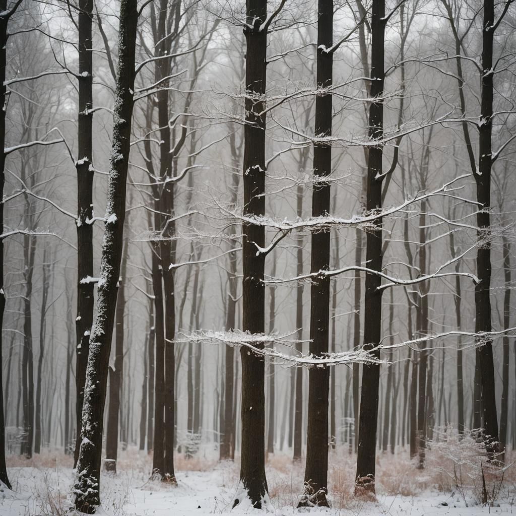 Winter Forest in Natural Lighting