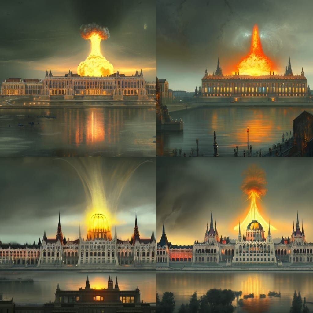 Nuclear Explosion Behind Budapest Parliament: Dark Fantasy A...