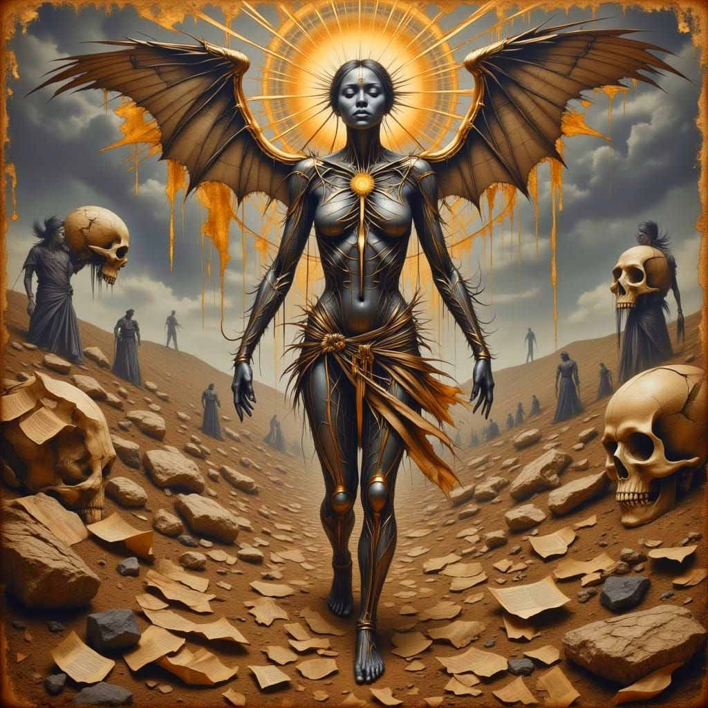 Woman Embarks Fearlessly into the Shadows