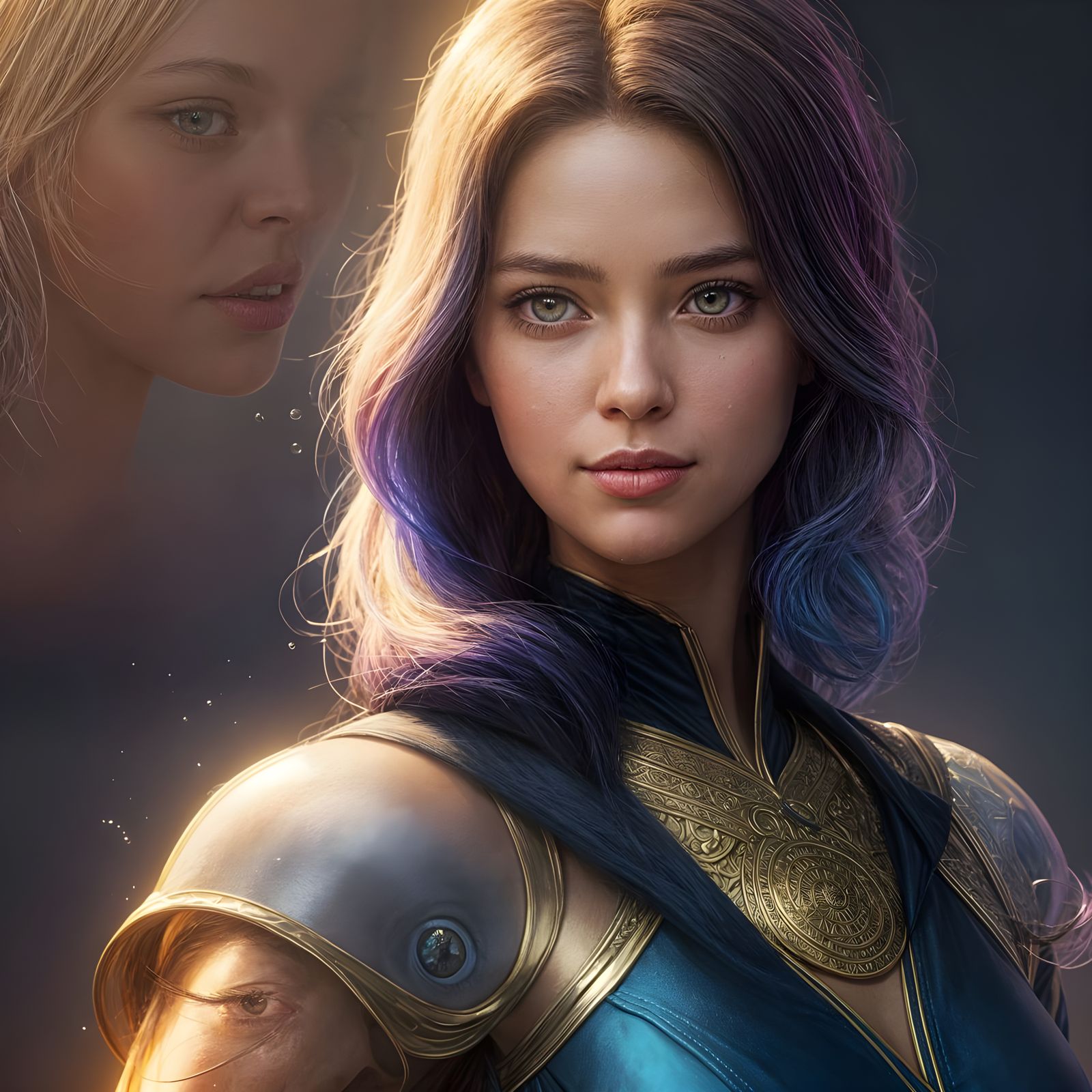 Dramatic Hyperrealistic Portrait of a Woman