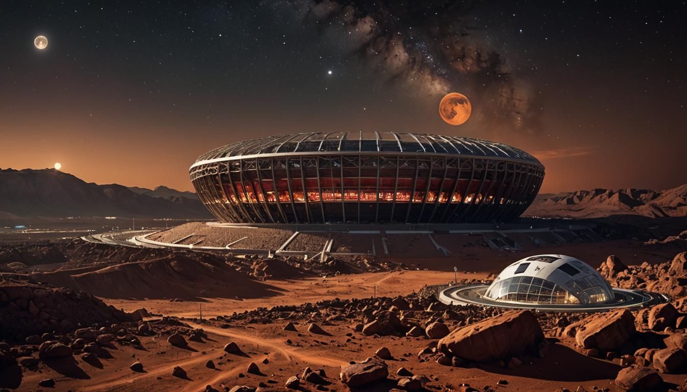 Mars Football Stadium: A Cinematic Astro Photograph