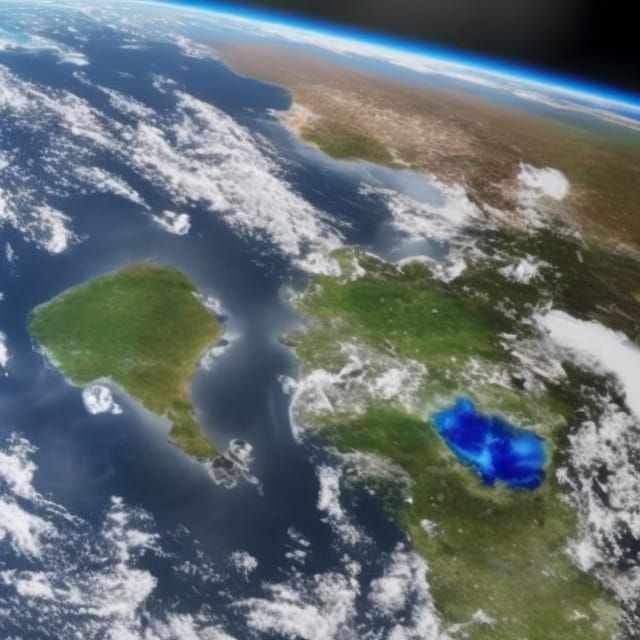 Post-Apocalyptic Earth from Space Aftermath