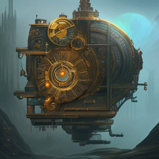 Clockwork Automaton in Detailed Fantasy Art