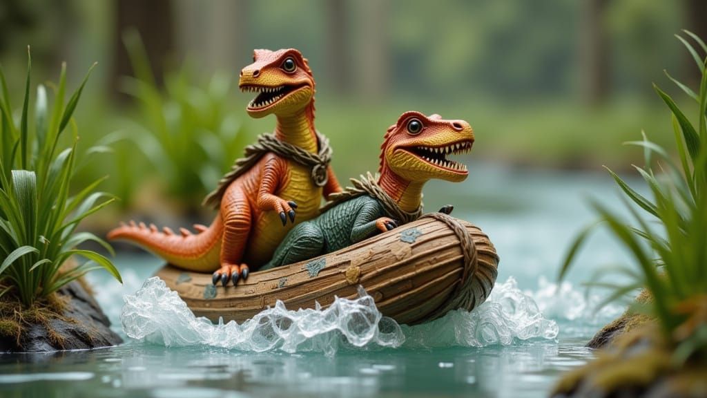 Miniature Dinosaurs Whitewater Rafting Adventure