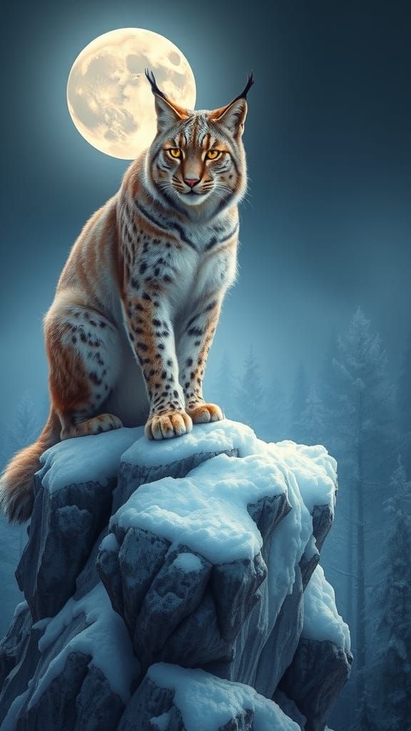 Moonlit Majesty in a Winter Wonderland