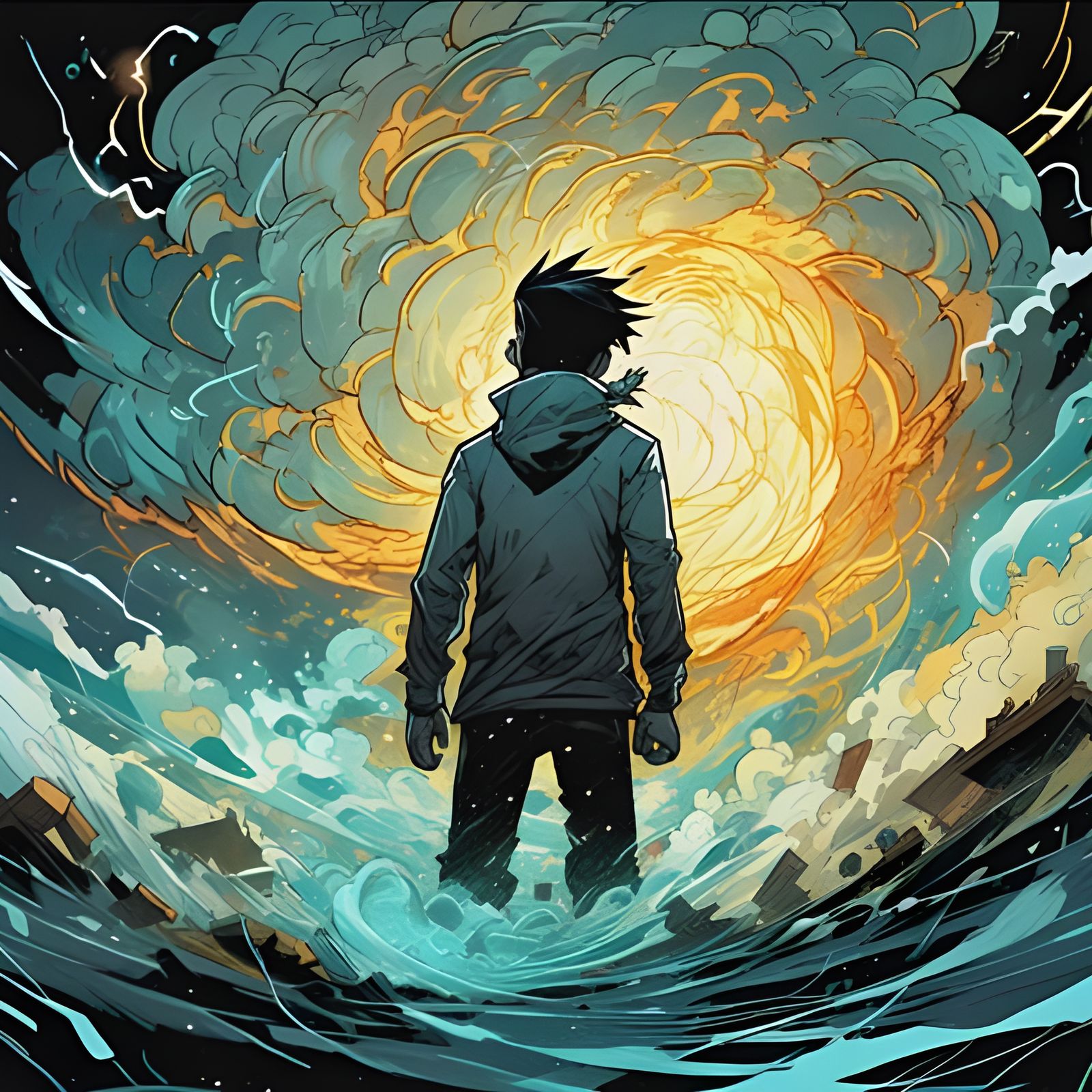 Dramatic Storm Scene Generated by AI