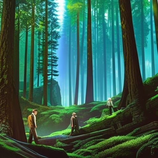 Central Bankers Lost in Woods: Hyperrealistic Concept Art