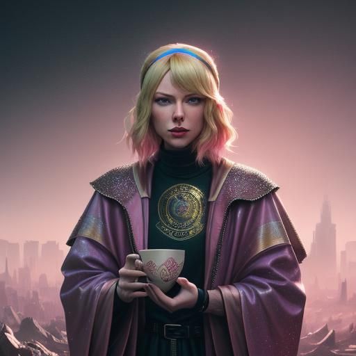 Taylor Swift as Tarot Reader in Digital Art