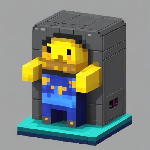 Pixelated Mouse in Pixelated House: 8-bit Art