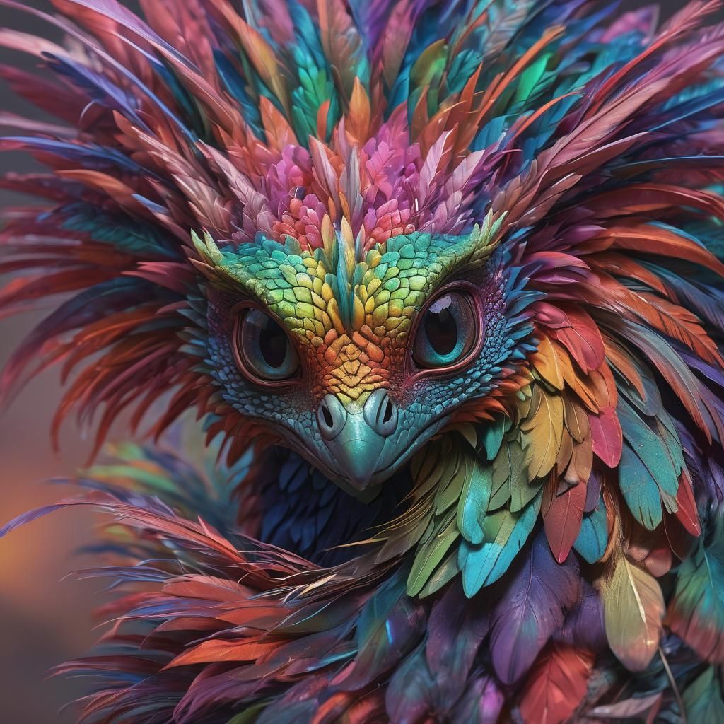 Rainbow Quetzalcoatl Dragon Concept Art