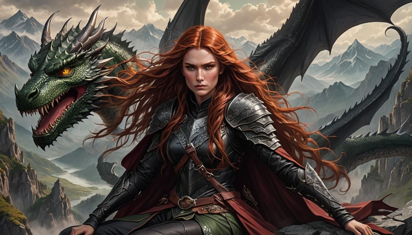 Dragon Rider on a Mountain Peak