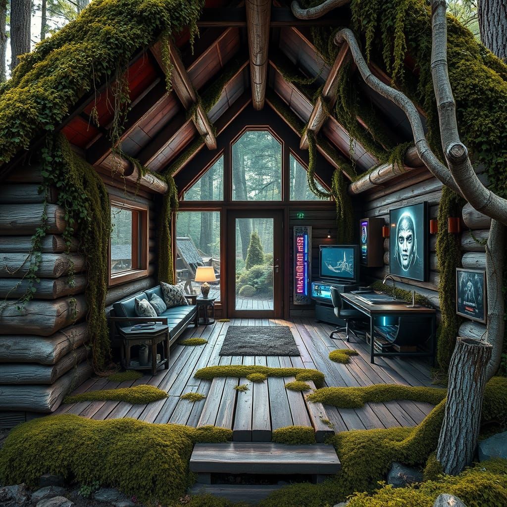 Rustic Hideaway Transforms into Futuristic Laboratory