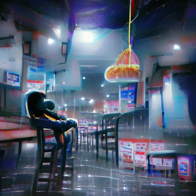 Evocative Solitude: A Minimalist AI Art Piece