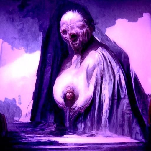 Nude Woman in Horror Style of Doré and Rutkowski