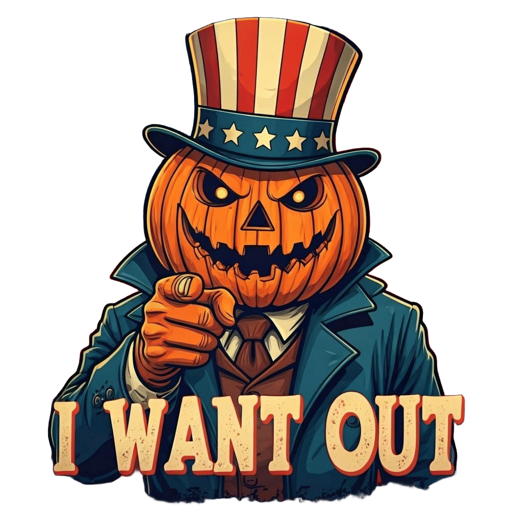 Helloween Pumpkin Parody of Uncle Sam Poster