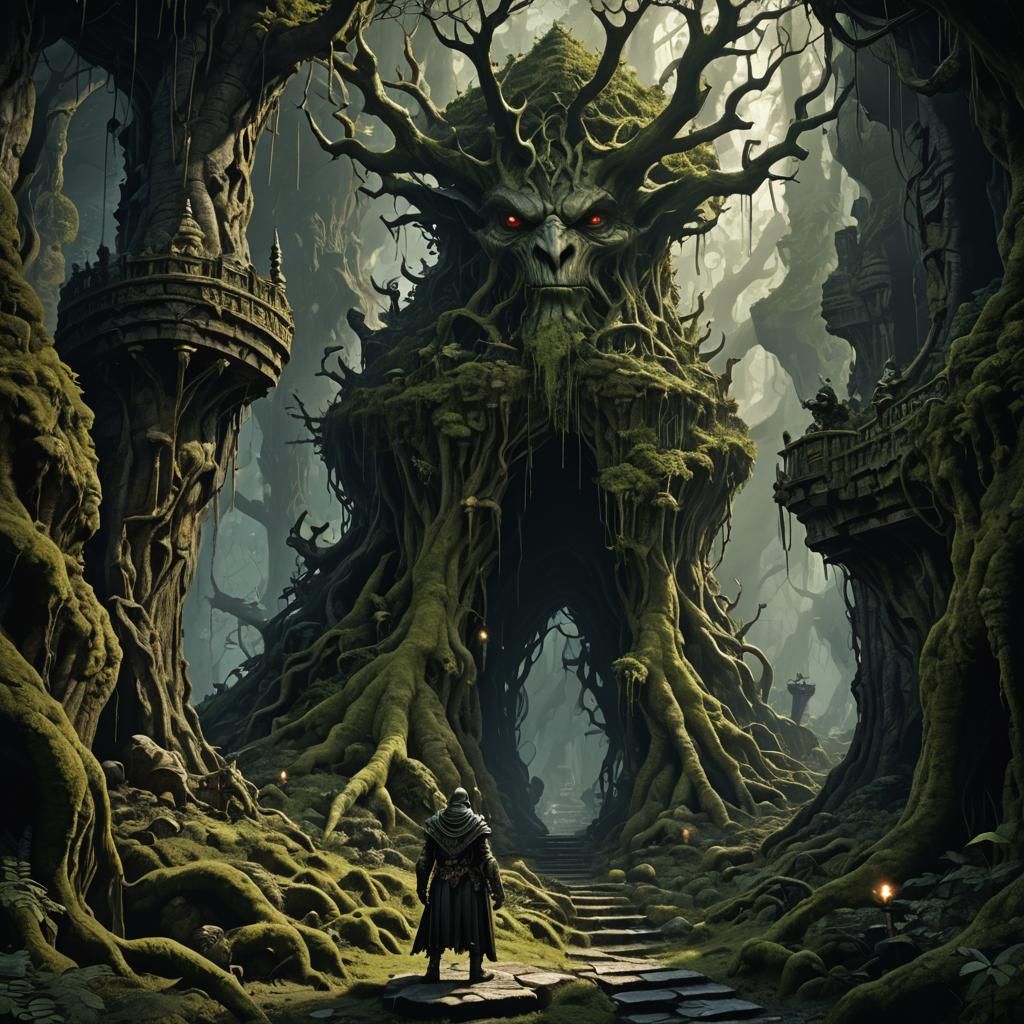 Dark Elf Grotto: A Hyperdetailed Dark Fantasy Concept